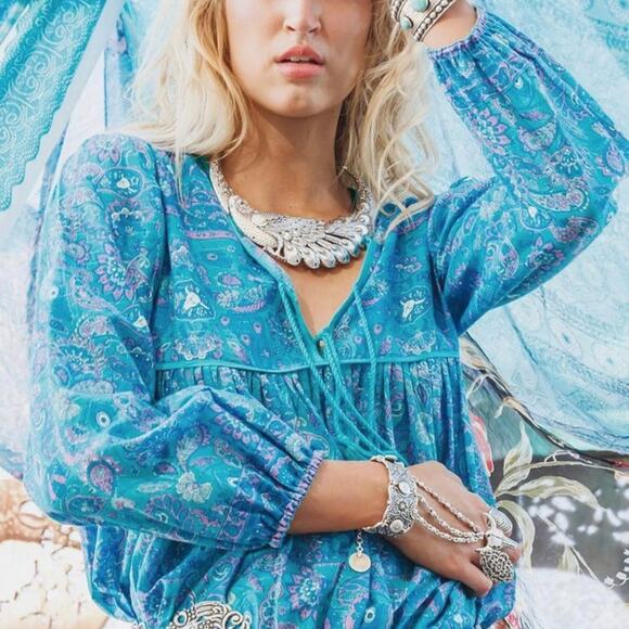 NEW HOUSE OF SKYE BOHEMIAN RHAPSODY GYPSY BLOUSE - Picture 8 of 8